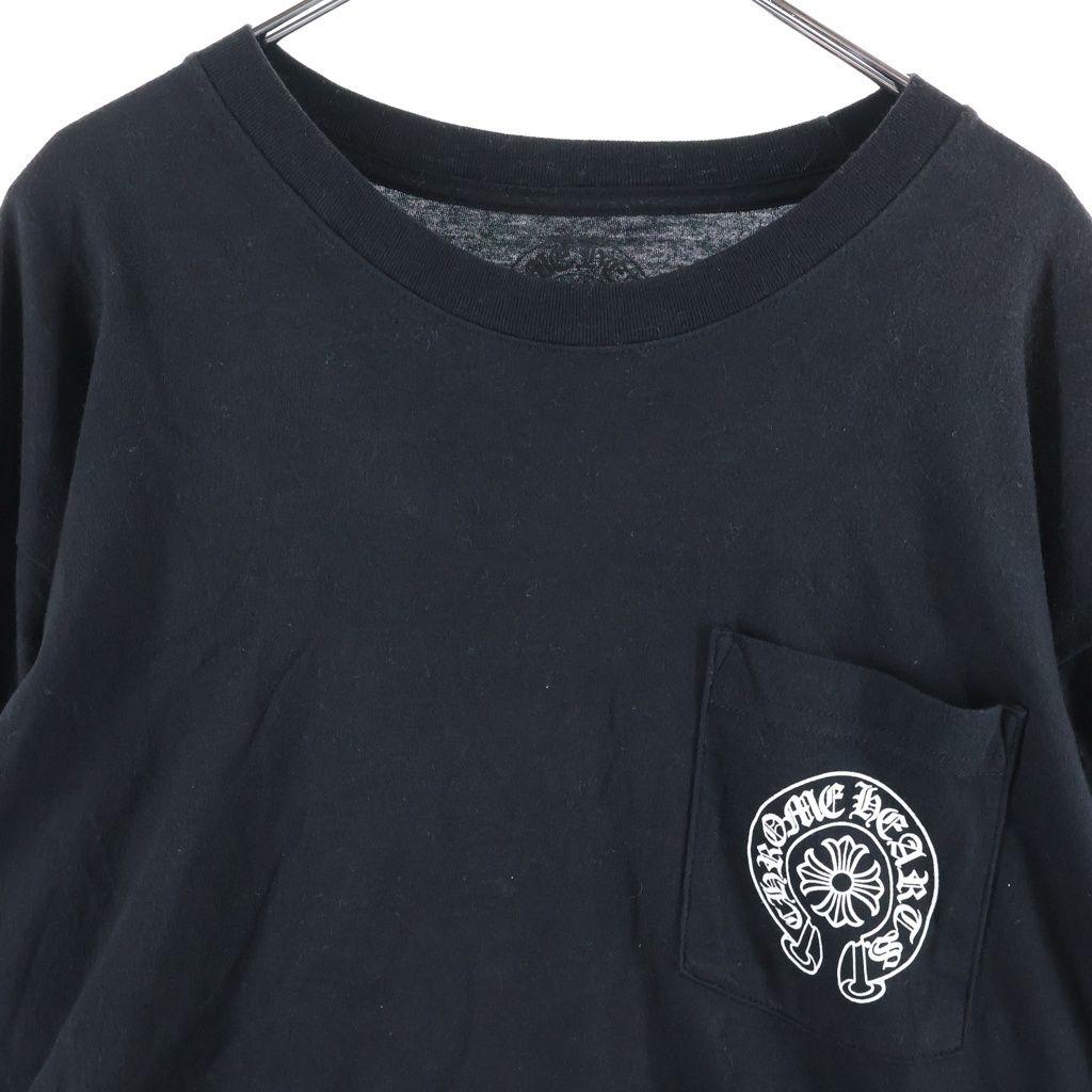 Chrome Hearts Flrl Cross Horseshoe Long Sleeve Back Floral T-Shirt Black — view 3