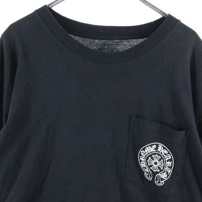 Chrome Hearts Flrl Cross Horseshoe Long Sleeve Back Floral T-Shirt Black — view 3