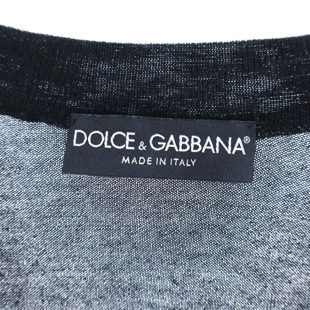 Dolce & Gabbana Crew Neck Cashmere Sweater Knit Black — view 6