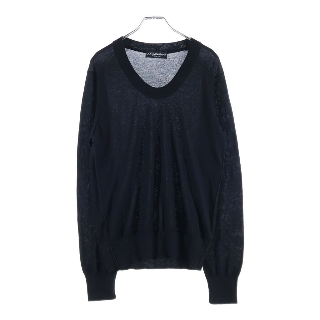 Dolce & Gabbana Crew Neck Cashmere Sweater Knit Black
