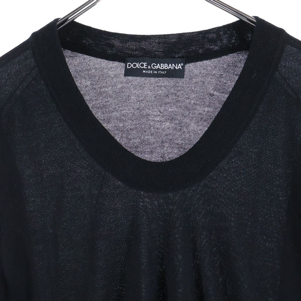 Dolce & Gabbana Crew Neck Cashmere Sweater Knit Black — view 3