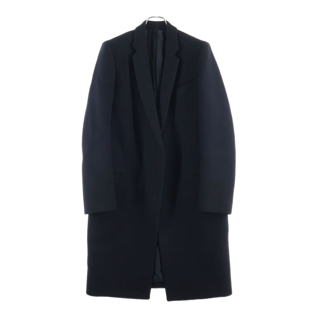 Celine Phoebe Philo Era Buttonless Wool Chesterfield Black