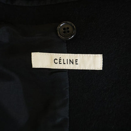 Celine Phoebe Philo Era Buttonless Wool Chesterfield Black — view 7