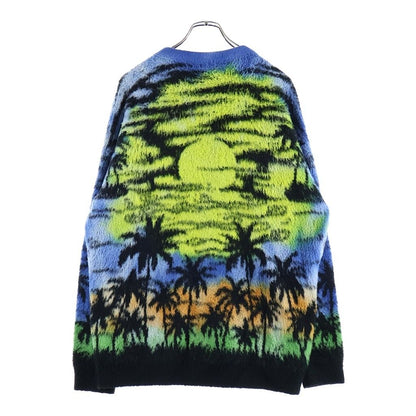 Celine Sunset Jacquard Tropical Knit Cardigan Multi — view 2