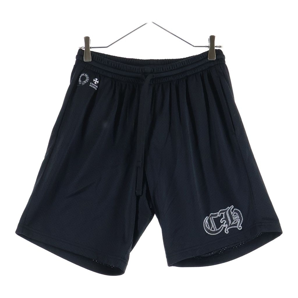 Chrome Hearts Mesh Varsity Shorts CH Printed Black