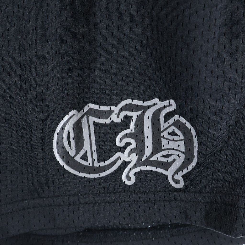 Chrome Hearts Mesh Varsity Shorts CH Printed Black — view 5