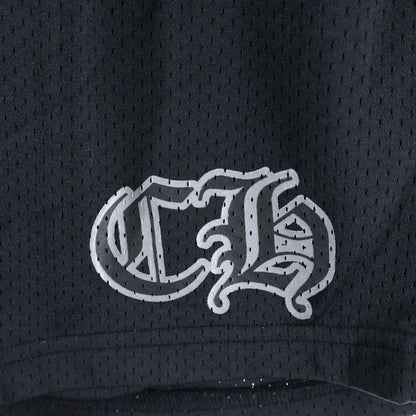 Chrome Hearts Mesh Varsity Shorts CH Printed Black — view 5