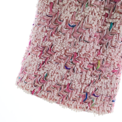 Chanel 93c CC Logo Tweed Jacket Pink Gold — view 5