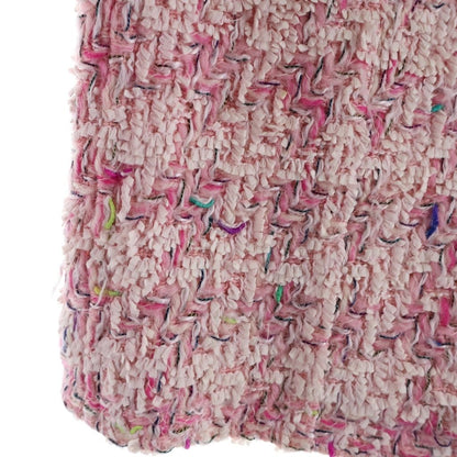 Chanel 93c CC Logo Tweed Jacket Pink Gold — view 6