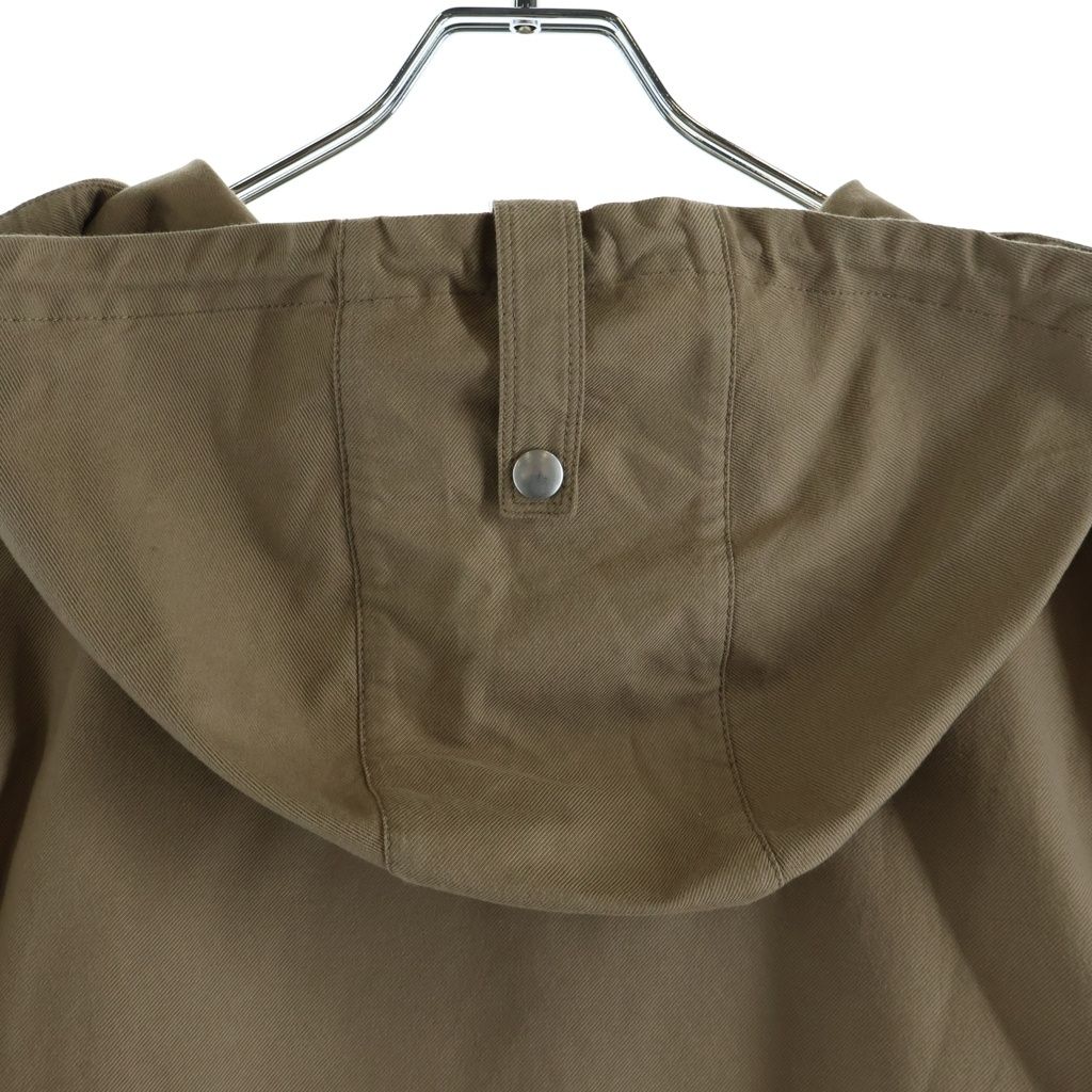 Dior Bee Embroidery Front Logo Twill Cotton Anorak Jacket Brown — view 4