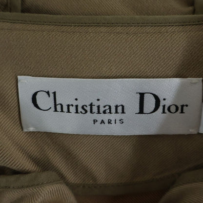 Dior Bee Embroidery Front Logo Twill Cotton Anorak Jacket Brown — view 7