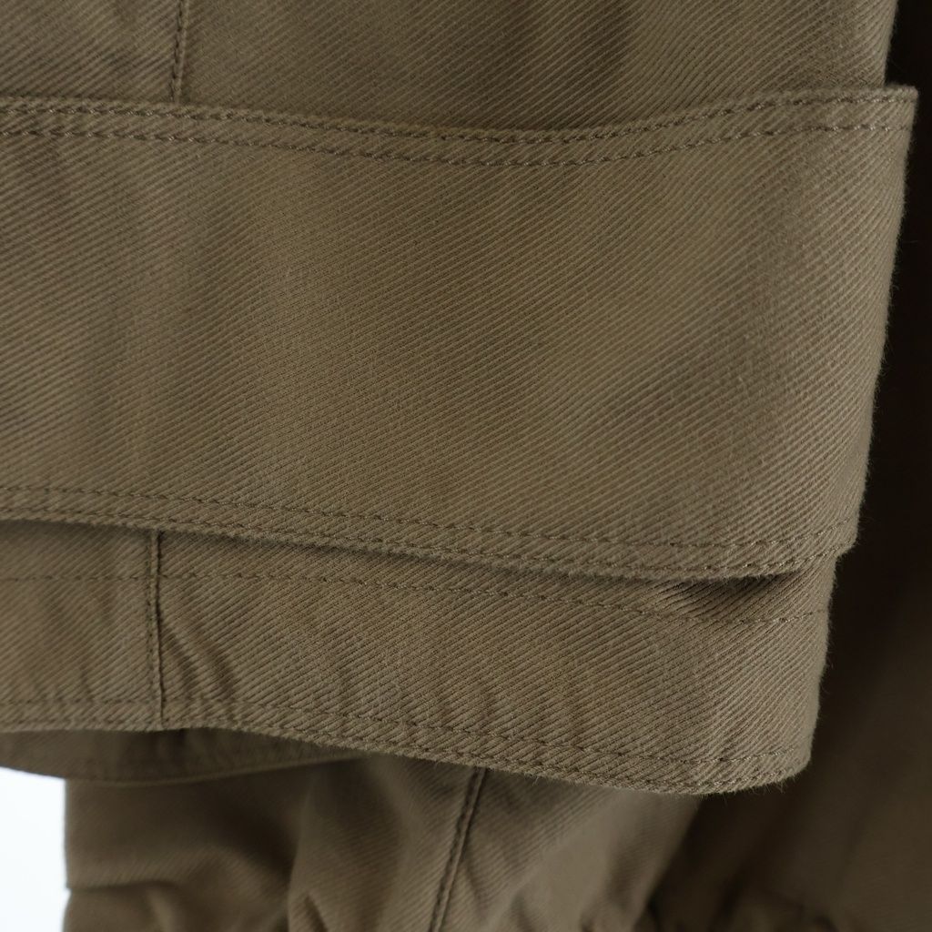 Dior Bee Embroidery Front Logo Twill Cotton Anorak Jacket Brown — view 6
