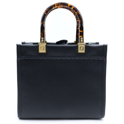 Fendi Sunshine Small 2-Way Shoulder Bag Black Leather — view 2
