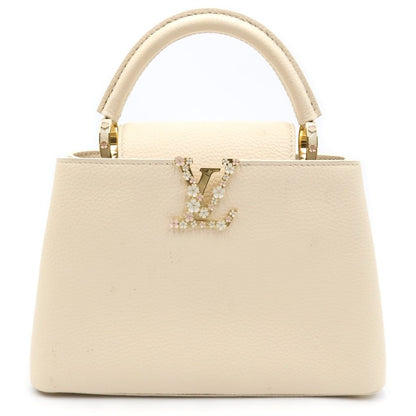 Louis Vuitton Capucines BB Flower Logo 2-Way Shoulder Bag Light Pink Leather