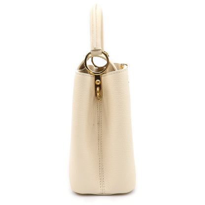 Louis Vuitton Capucines BB Flower Logo 2-Way Shoulder Bag Light Pink Leather — view 3