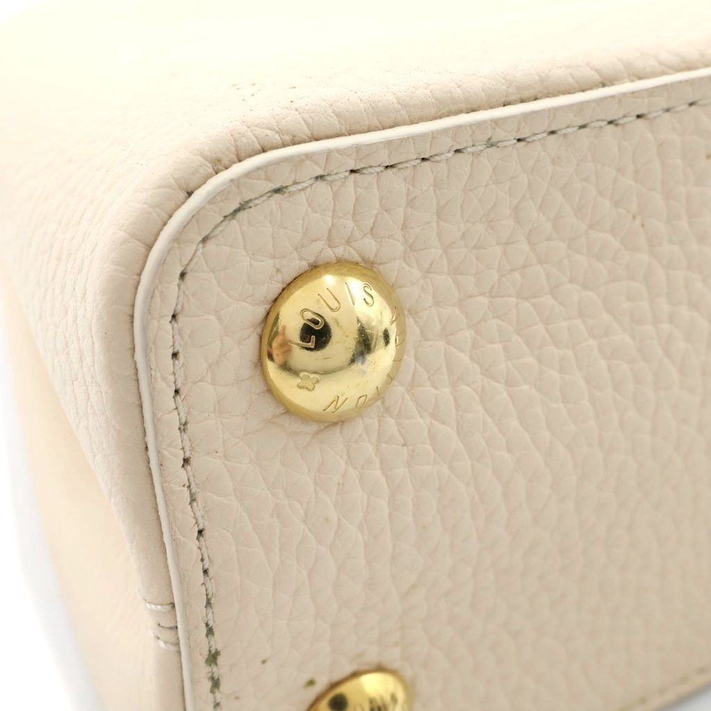 Louis Vuitton Capucines BB Flower Logo 2-Way Shoulder Bag Light Pink Leather — view 6