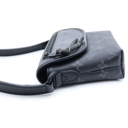Louis Vuitton Monogram Eclipse Pulse Wearable Wallet Mini Shoulder Bag Black — view 3