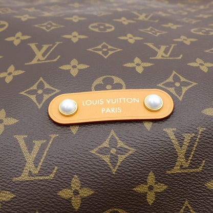Louis Vuitton Monogram Vagabond Hobo Shoulder Bag Brown Leather Gold — view 6