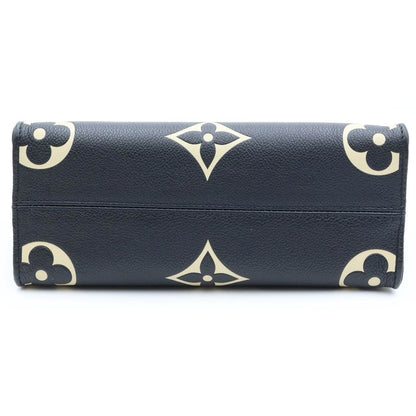 Louis Vuitton Monogram Empreinte On The Go PM 2-Way Shoulder Bag Black Beige — view 4