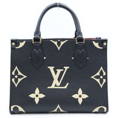 Louis Vuitton Monogram Empreinte On The Go PM 2-Way Shoulder Bag Black Beige — view 2