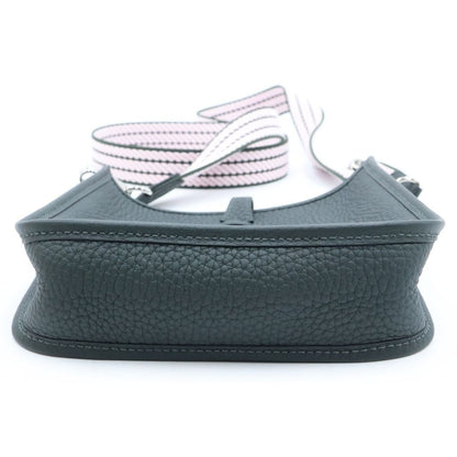 Hermes Evelyne TPM Vert Grease Taurillon Clemence Shoulder Bag Silver — view 4