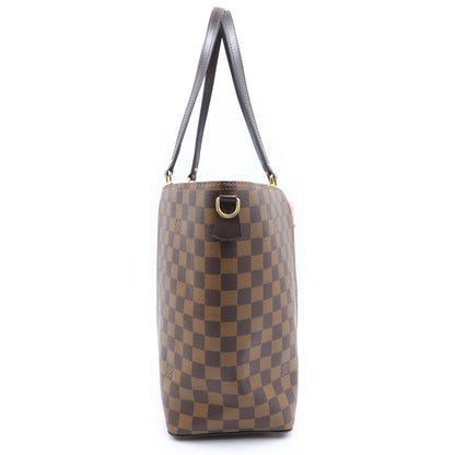 Louis Vuitton Damier Jersey Magnolia Tote Shoulder Bag Leather Brown Pink — view 3