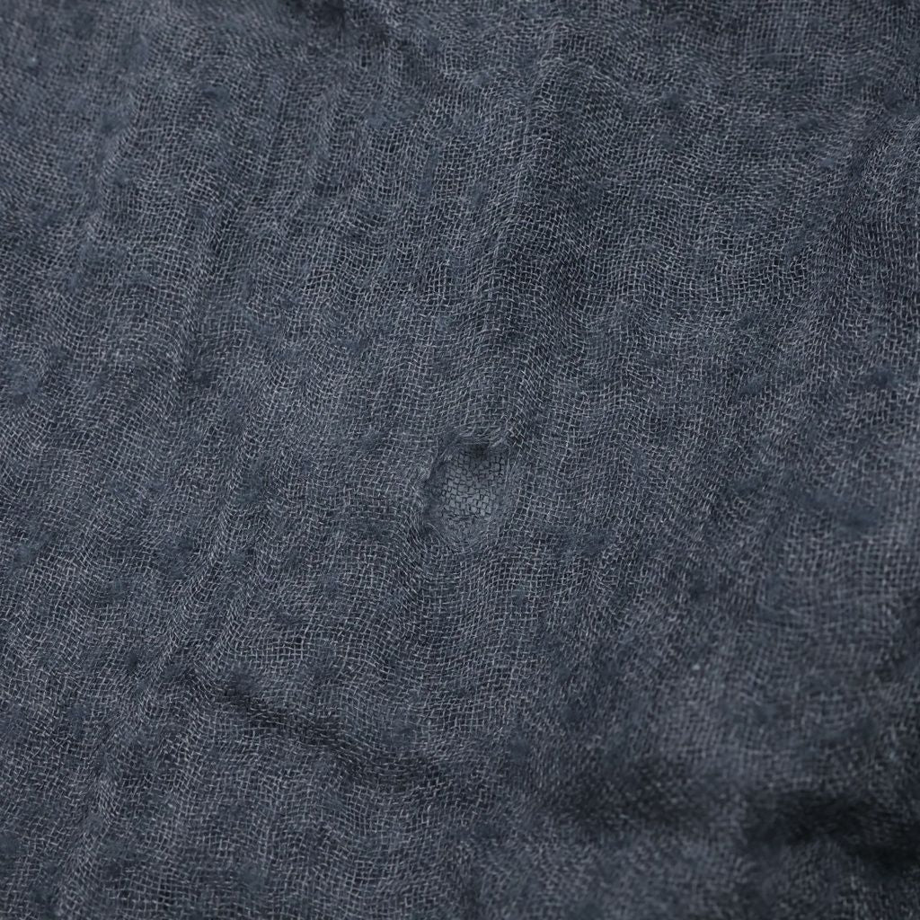Chrome Hearts CH Stole Leather Cross Patch Fringe Shawl Gray Scarf — view 3