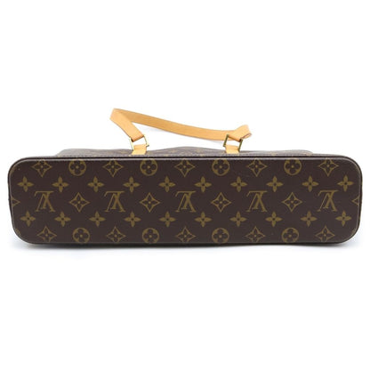 Louis Vuitton Monogram Luco Tote Bag Brown Leather Gold — view 4