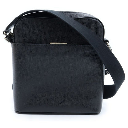 Louis Vuitton Taiga Anton Messenger PM Shoulder Bag Black Leather