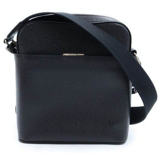 Louis Vuitton Taiga Anton Messenger PM Shoulder Bag Black Leather