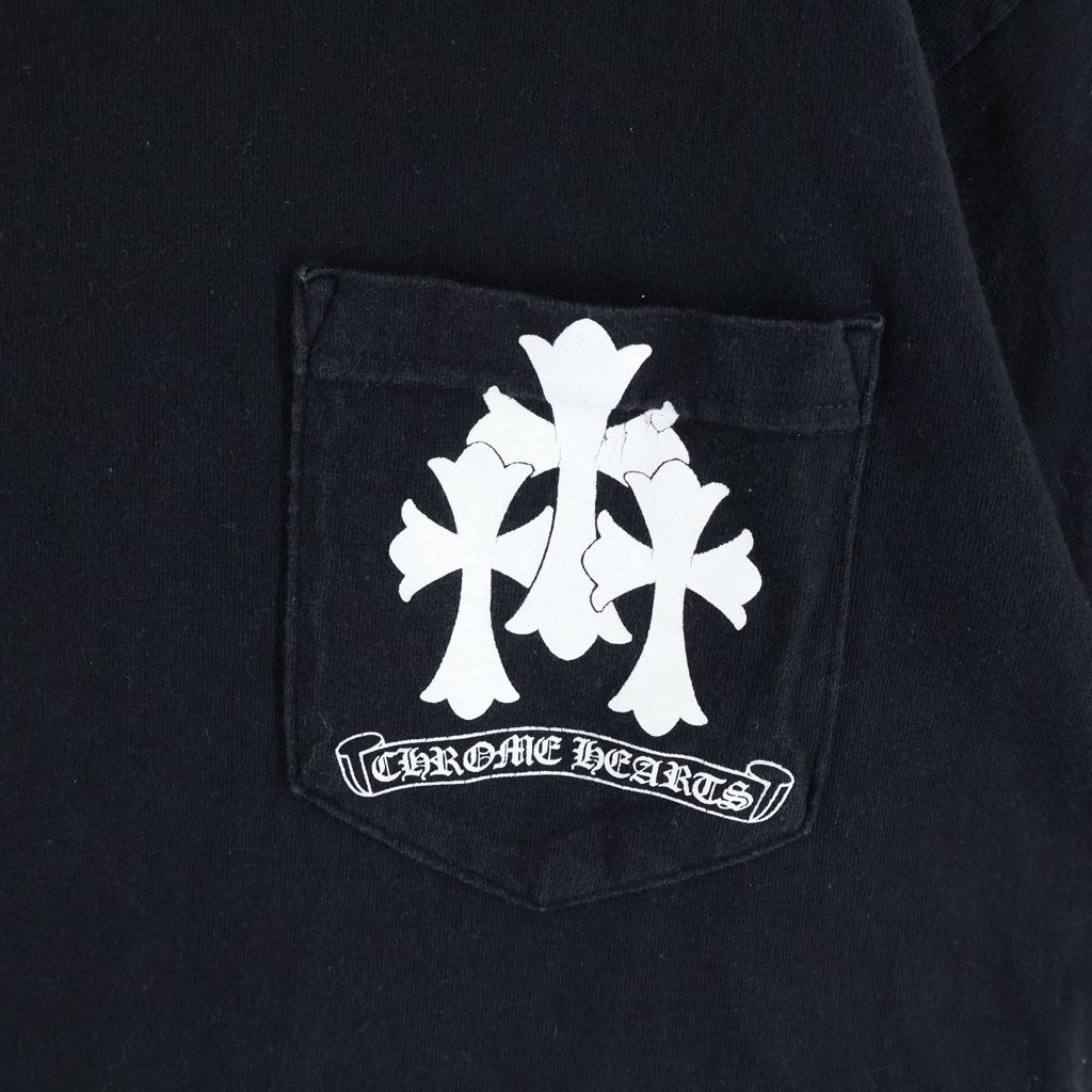 Chrome Hearts 3 Cemetery Cross Tee Logo Print Short Sleeve T-Shirt Black — view 5