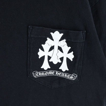 Chrome Hearts 3 Cemetery Cross Tee Logo Print Short Sleeve T-Shirt Black — view 5