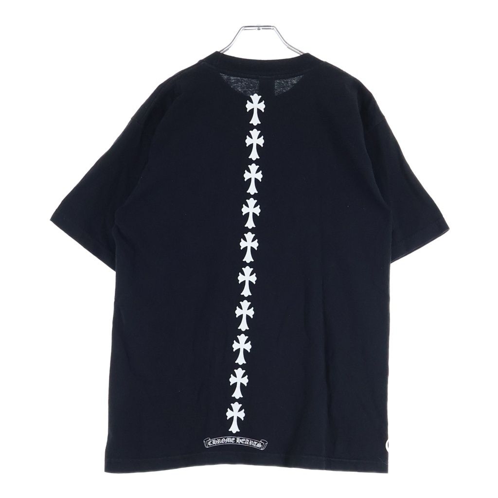 Chrome Hearts 3 Cemetery Cross Tee Logo Print Short Sleeve T-Shirt Black
