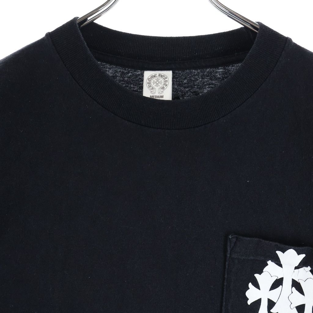 Chrome Hearts 3 Cemetery Cross Tee Logo Print Short Sleeve T-Shirt Black — view 3