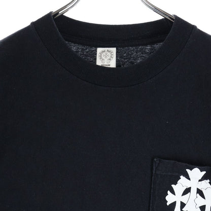 Chrome Hearts 3 Cemetery Cross Tee Logo Print Short Sleeve T-Shirt Black — view 3