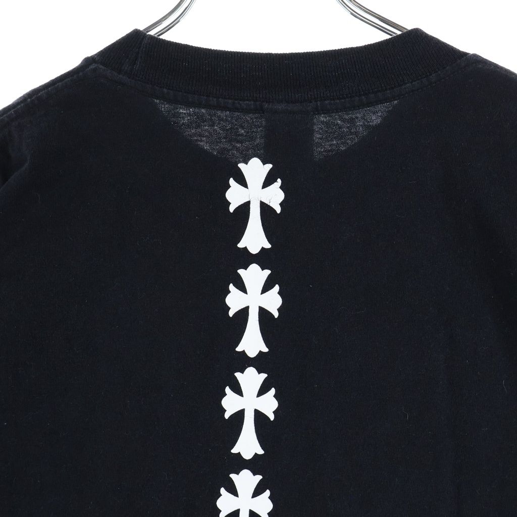 Chrome Hearts 3 Cemetery Cross Tee Logo Print Short Sleeve T-Shirt Black — view 4
