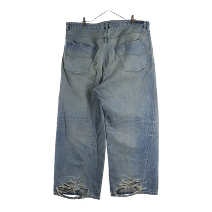 Balenciaga Drawcord Twist Baggy Denim Pants Indigo — view 2