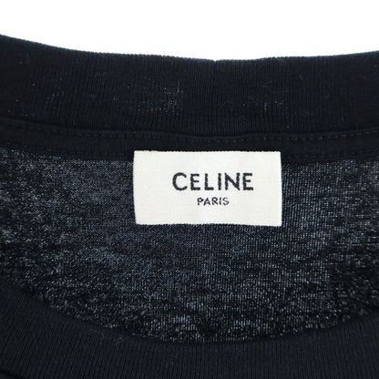 Celine Studded Logo Crew Neck T-Shirt Black — view 7