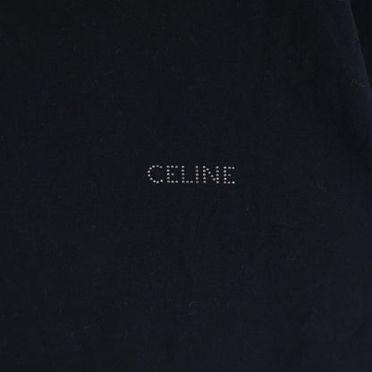 Celine Studded Logo Crew Neck T-Shirt Black — view 5