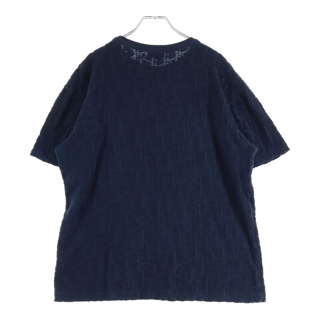 Dior Oblique Terry Jacquard Crew Neck T-Shirt Navy — view 2
