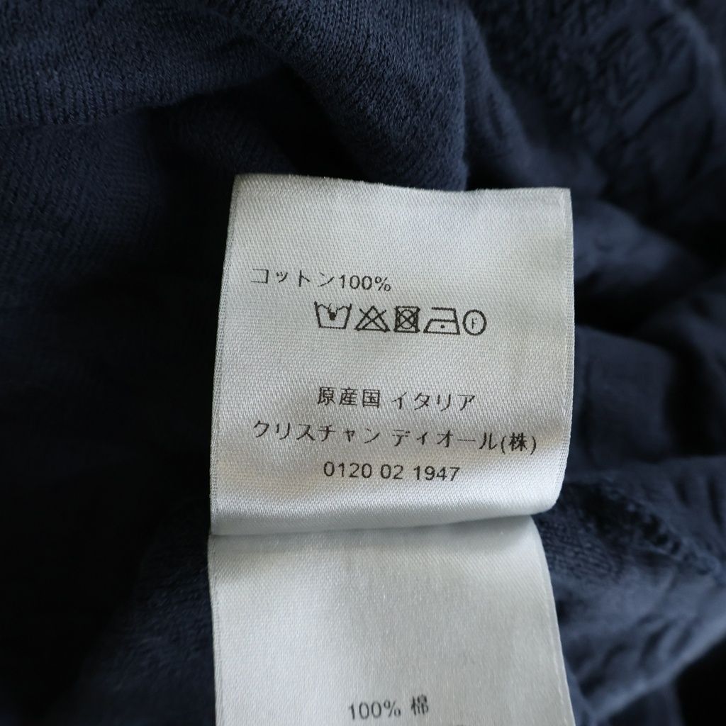 Dior Oblique Terry Jacquard Crew Neck T-Shirt Navy — view 8