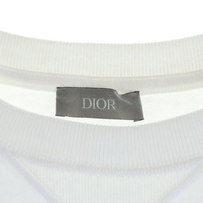 Dior Front Logo Embroidery Short Sleeve T-Shirt White — view 7