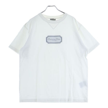 Dior Front Logo Embroidery Short Sleeve T-Shirt White