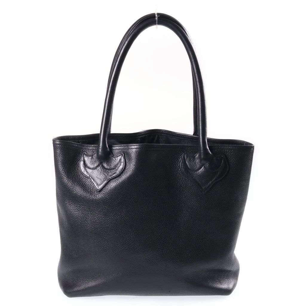 Chrome Hearts Cross Patch Dagger Top Tote Bag Black Leather Silver — view 2