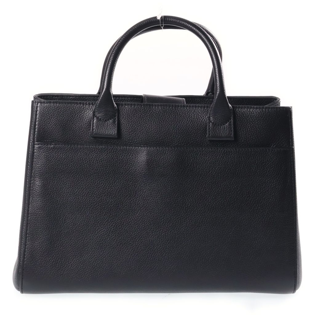 Chanel Neo Executive Tote 2-Way Shoulder Bag Black Leather Silver — view 2