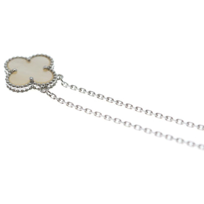 Van Cleef & Arpels Vintage Alhambra Mother of Pearl Necklace 18k White Gold — view 5