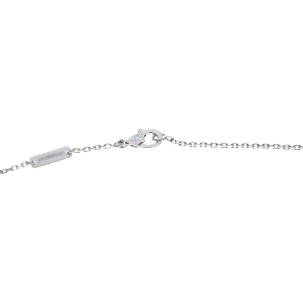 Van Cleef & Arpels Vintage Alhambra Mother of Pearl Necklace 18k White Gold — view 4