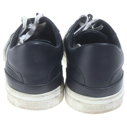 Hermes Day Kelly Buckle Low Cut Leather Sneakers Silver Black — view 3