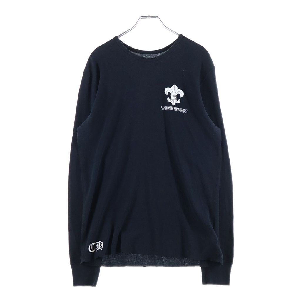 Chrome Hearts Vintage Thermal Triple Flare Cross Long Sleeve T-Shirt Black