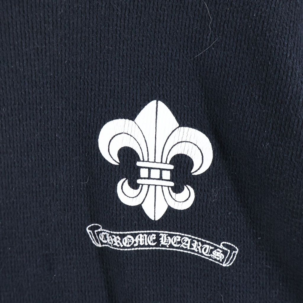 Chrome Hearts Vintage Thermal Triple Flare Cross Long Sleeve T-Shirt Black — view 5